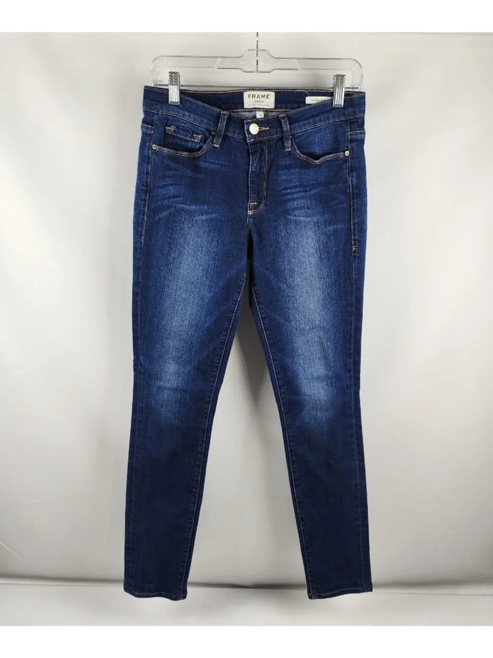 Frame Pants Womens 28x29 Blue Le Skinny de Jeanne Denim USA